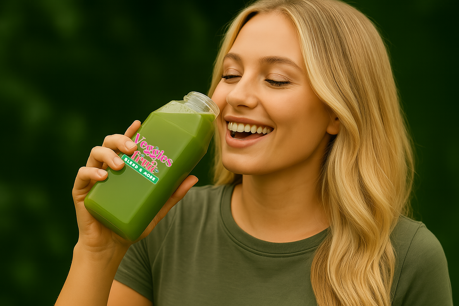 Girl drinking juice