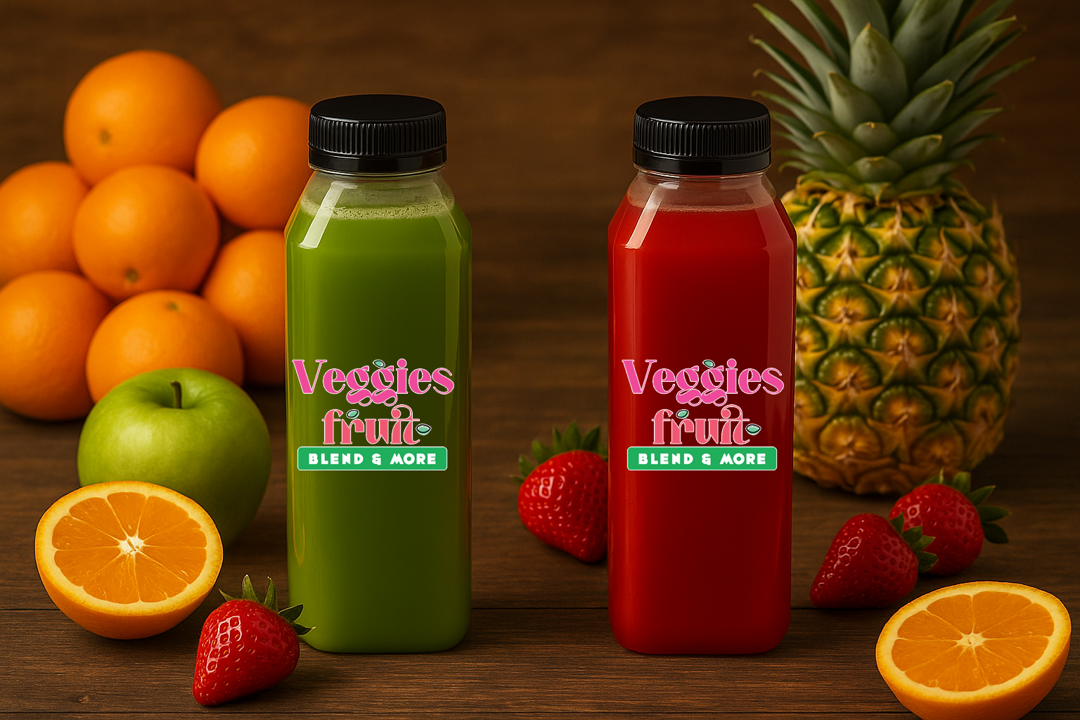 Juice Bottles with New Logo
